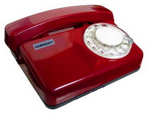 Тюльпан-01. Телефонный аппарат с дисковым номеронабирателем.